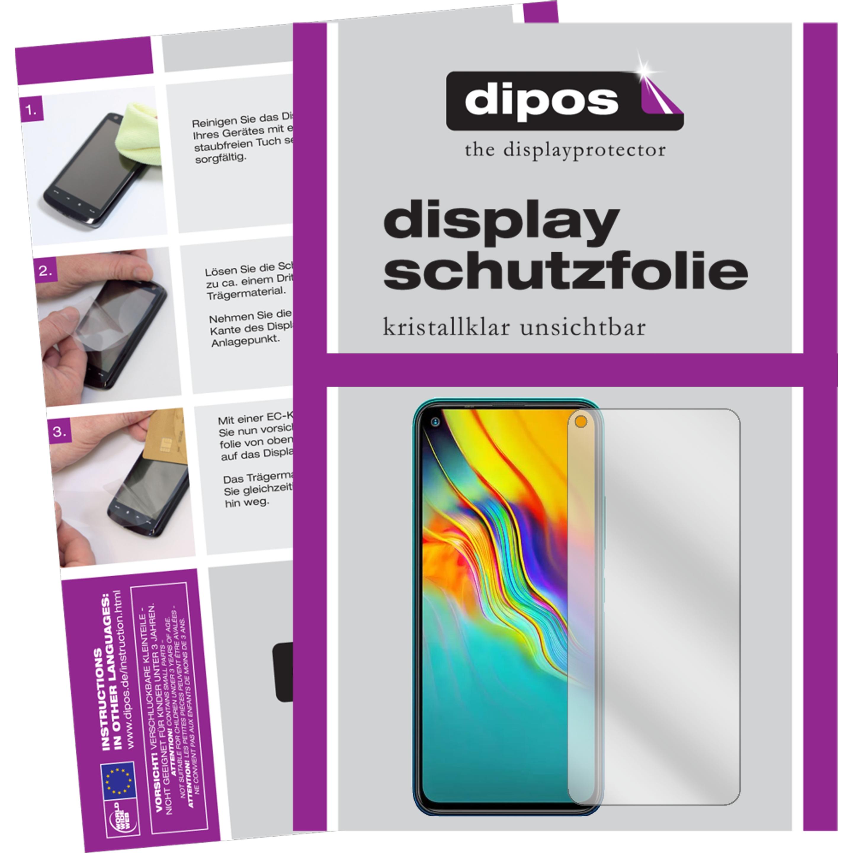 Dipos Displayschutzfolie Crystalclear (2 Stück, Infinix Note 7 Lite), Smartphone Schutzfolie, Transparent