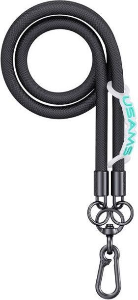 Produktbild Usams Uniwersalna smycz do telefonu 1,2m czarny/black ZB282GS01 (US-ZB282)