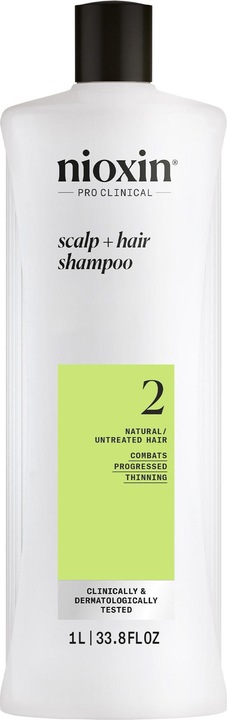 Nioxin Scalp + Hair System 2 Shampoo (1000 ml, Flüssiges Shampoo)