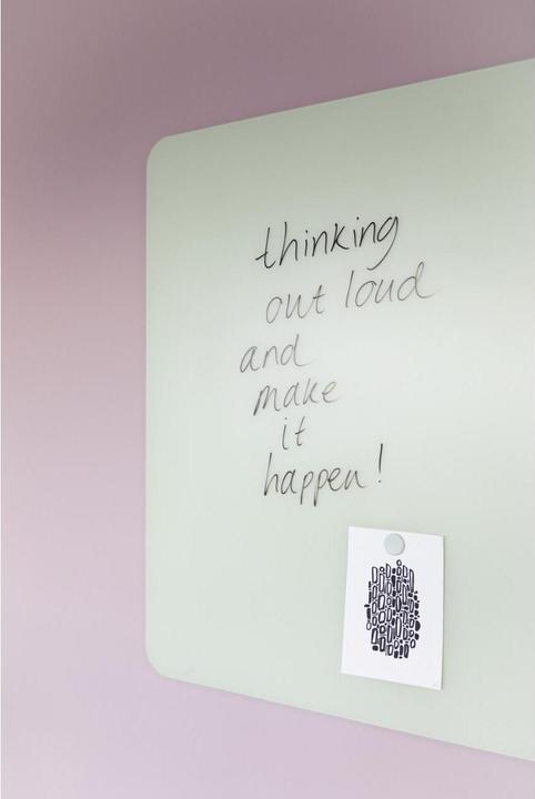 Actual product image Legamaster Glass board matte 7-104364 round corner 100x200cm sage green (100 x 200 cm)