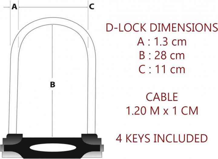 Actual product image Master Lock 8285 LW U-lock (120 cm)