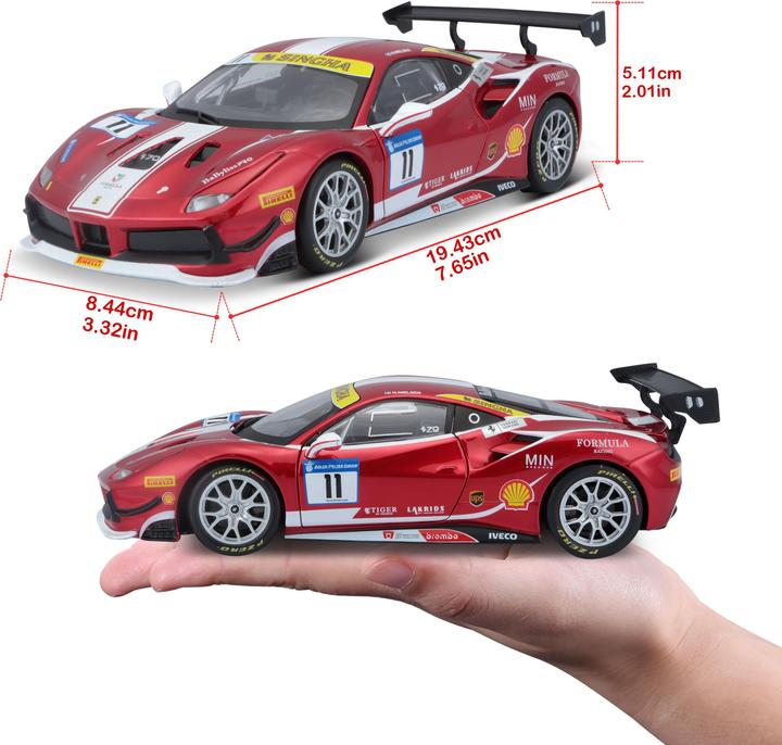 Produktbild Bburago Ferrari R&P 488 Challenge Racing 1:24