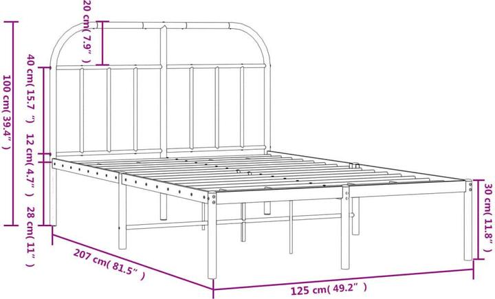 Image du produit vidaXL Bettgestell (120 x 200 cm)