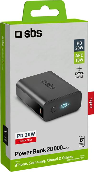 Immagine prodotto SBS Power Bank (20000 mAh, 20 W, 77 Wh)