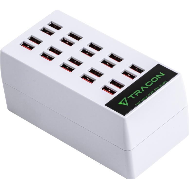 Tracon USB-Hub (USB-A, 20 porte), Docking station + Hub USB
