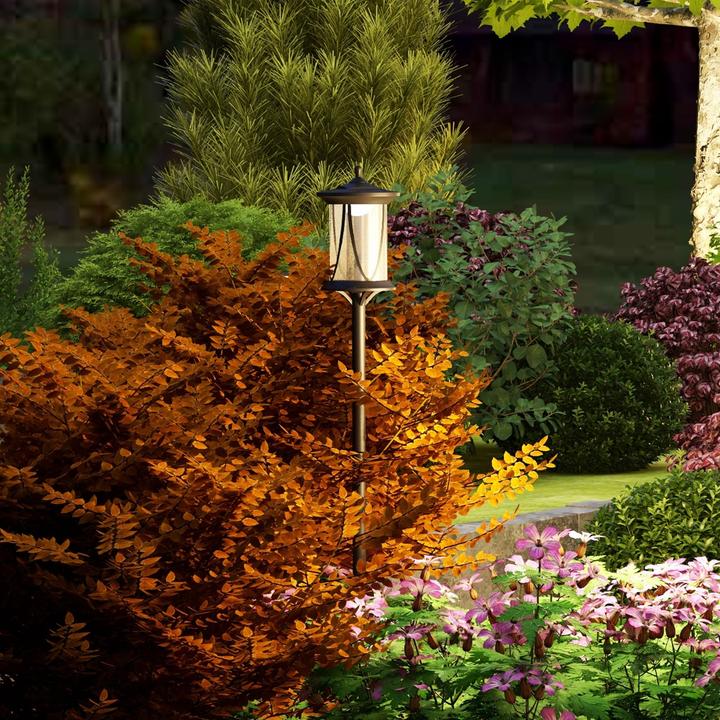 Produktbild Outsunny Solar Gartenlaterne ABS, Polycarbonate Schwarz (30 lm, IP44)