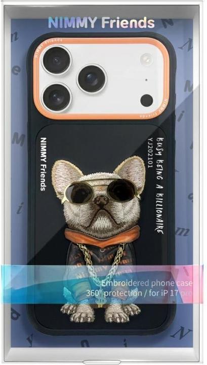 Produktbild Nimmy Back panel cover case GLASSES COOL DOG for IPHONE 17 Pro Max black (Apple iPhone 17 Pro Max)
