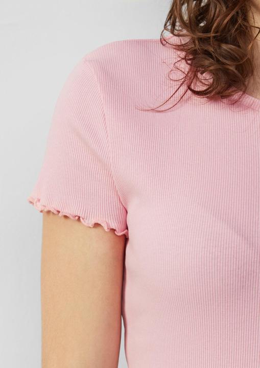 Produktbild S.Oliver T-Shirt Verkürztes Rippshirt mit Rundhalsausschnitt (XL)