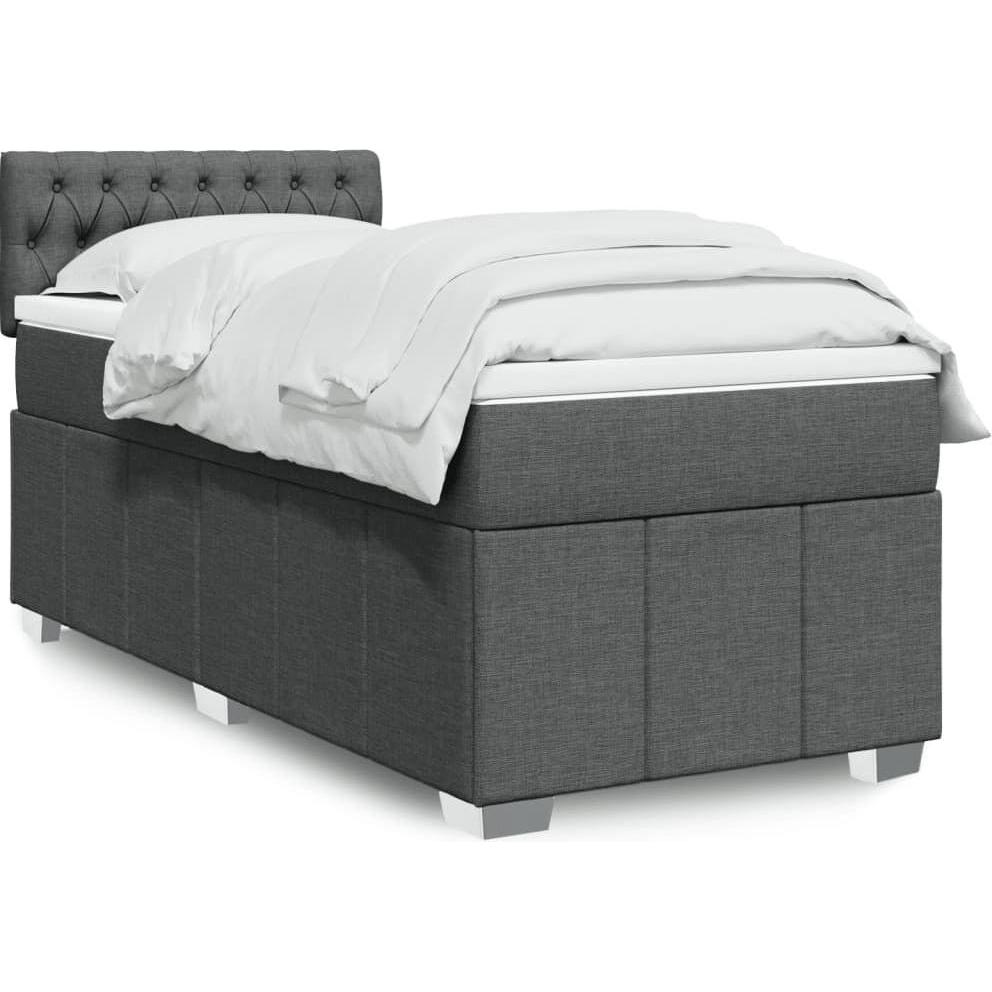 VidaXL, Bett, Bo x springbett mit Matratze 100 x 200 cm Stoff (100 x 200 cm)