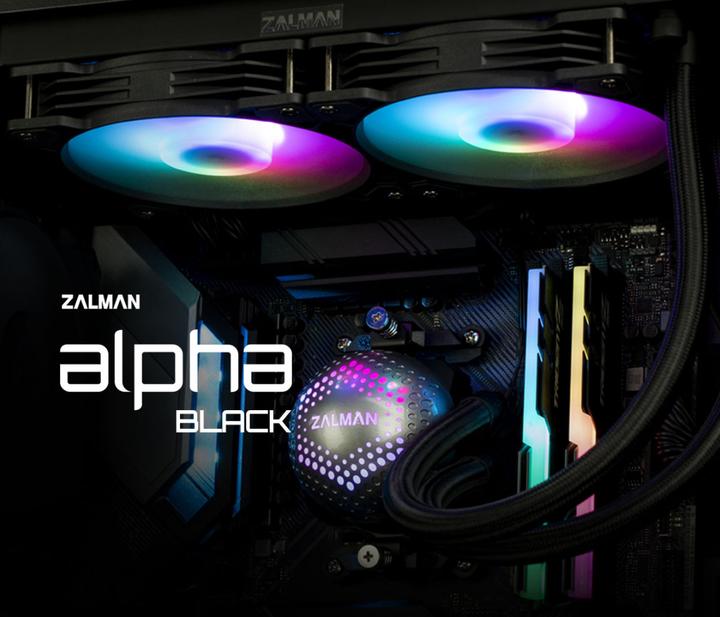 Actual product image Zalman ALPHA28 White CPU Liquid Cooler 280mm Radiator 2 x 140 mm Fan ARGB pump Dual