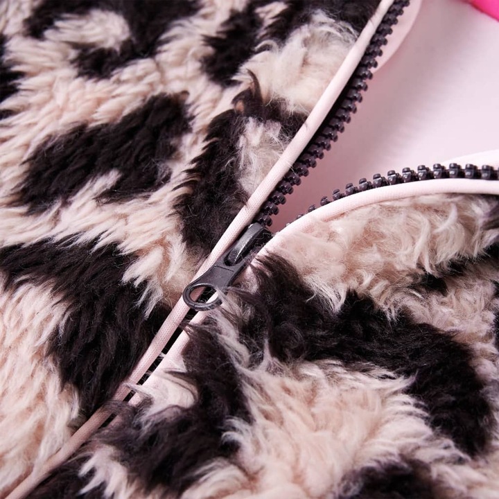 Actual product image VidaXL Children's coat faux fur light pink 128,outer material (128)