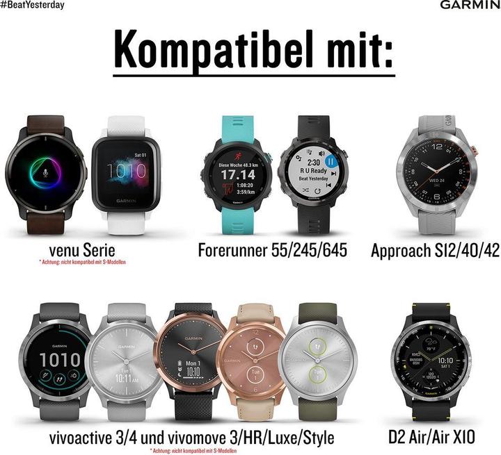 Actual product image Garmin Quick-change bracelet (20 mm, Silicone)