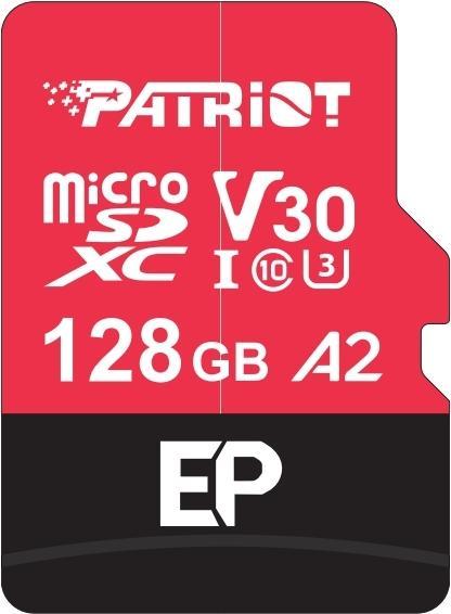 Image du produit Patriot EP Pro A2 Micro SDXC 128GB 90/80 MB/s V30 U3 Class10 (128 Go, microSDXC, U3, UHS-I)