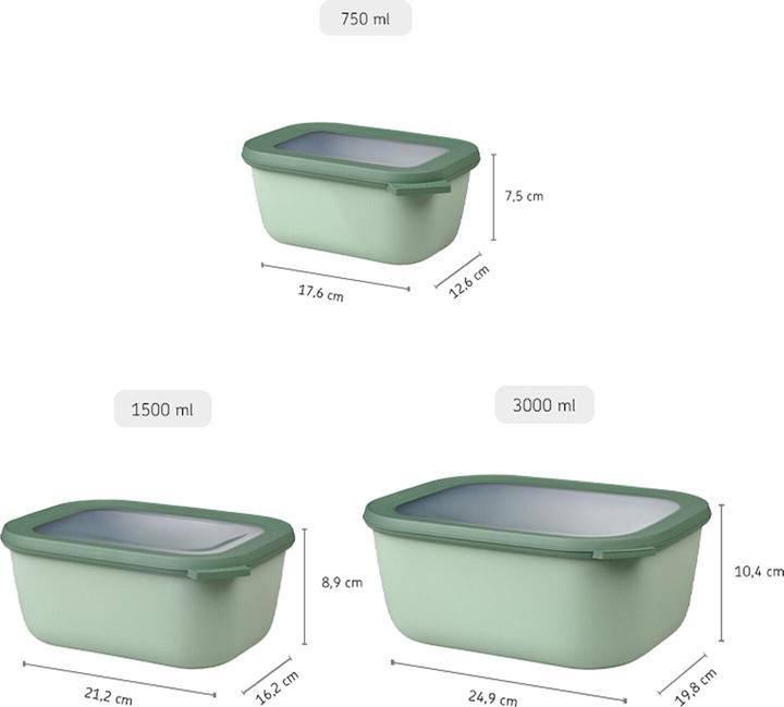 Produktbild Mepal Frischhaltedosen Set 3-teilig (5.25 l)