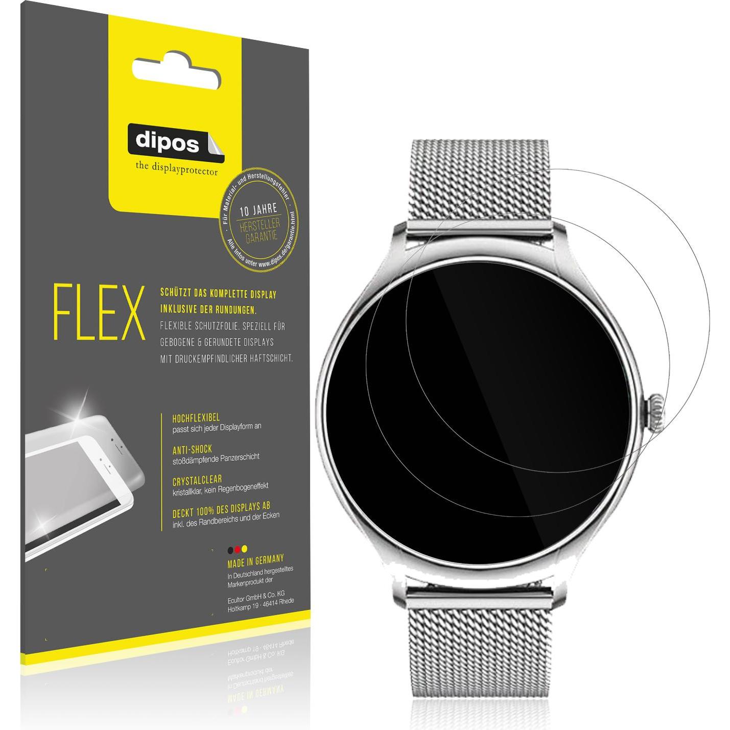 Dipos 3D Full Cover Schutzfolie, Smartwatch Schutzfolie, Transparent