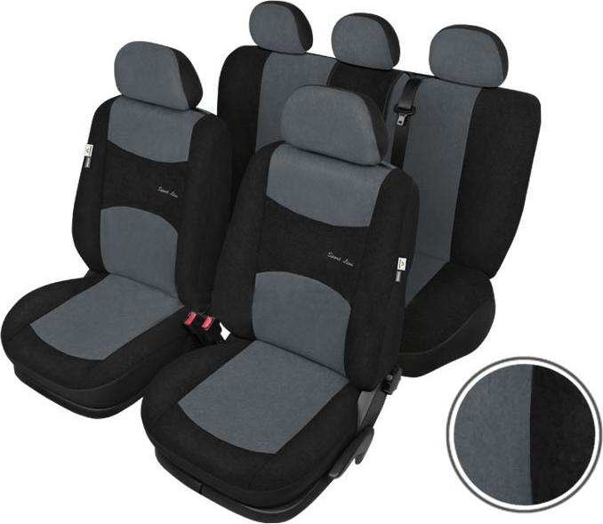 Actual product image Sixtol SPORT LINE+ standard car covers, grey-black - 3-year warranty