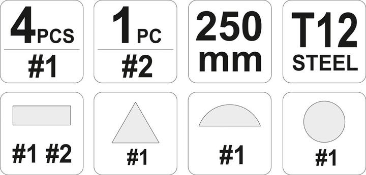 Produktbild Yato YT-6238 Feile & Raspel Datensatz (250 mm)