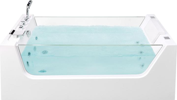 Produktbild Beliani Whirlpool Badewanne weiss freistehend rechteckig 170 x 80 cm OYON (270 l, 170 cm, 80 cm)