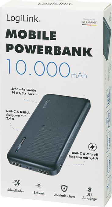 Immagine prodotto LogiLink PA0338RF (10000 mAh, 12 W, 12 Wh)