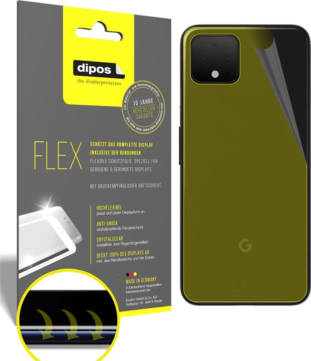 Dipos FLEX 3x Pellicola Protettiva Per Google Pixel 4 – Copertura Totale 3D, Antiurto, Made In Germany - 4