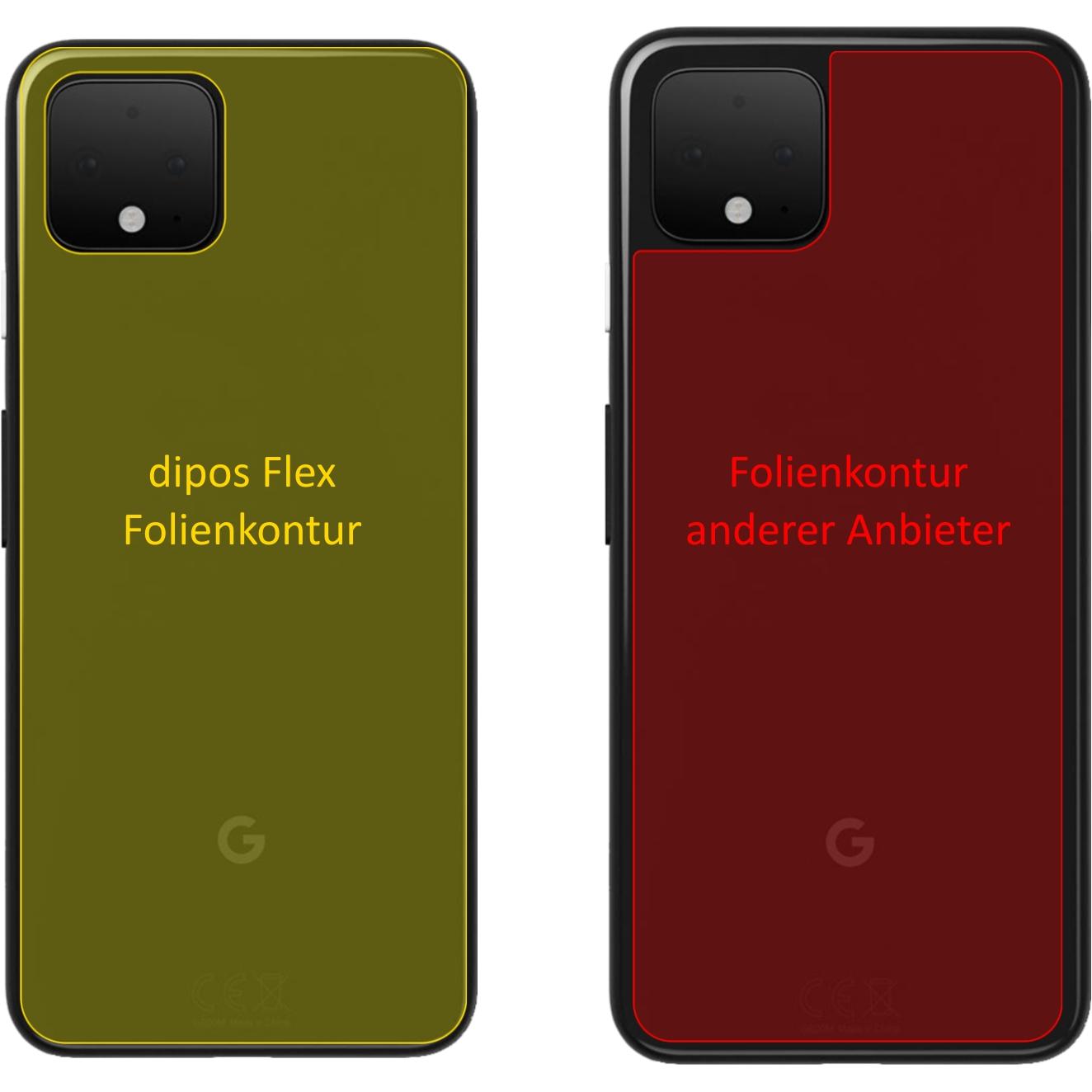 Thumbnail - Dipos Displayschutzfolie Full-Cover 3D (2 Stück, Google Pixel 4 XL), Smartphone Schutzfolie, Transparent