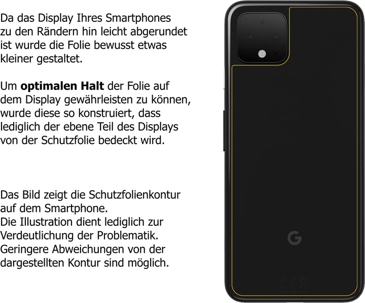 Actual product image Dipos Screen Protector Anti-Shock (2 Piece, Google Pixel 4)