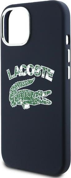 Produktbild Lacoste LCHMP15SUCRV iPhone 15 / 14 / 13 6.1" granatowy/marine hardcase Silicone Cracked Logo MagSaf (Apple iPhone 15)