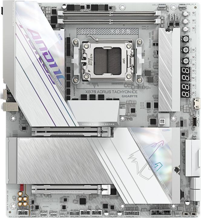 Productafbeelding Gigabyte X870 A TACHYON ICE AM5 ATX MB (AM5, AMD X870, E-ATX)