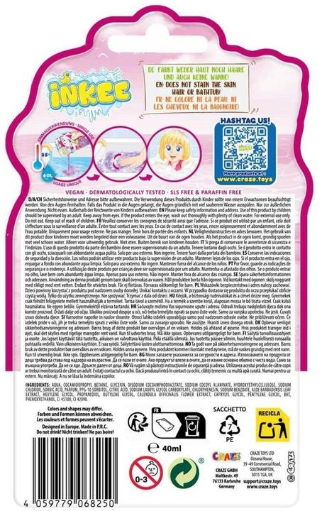 Actual product image Craze Inkee Unicorn (Bubble bath, 100 g)