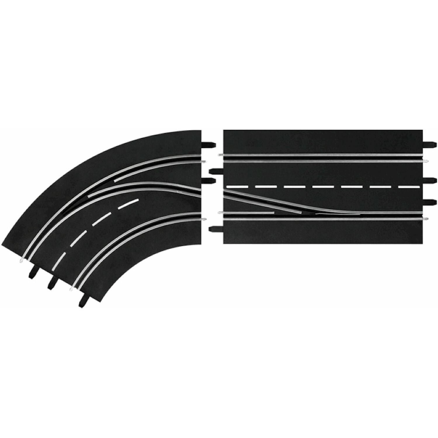 Carrera D124/132 Spurwechselkurve Li.in. 2x