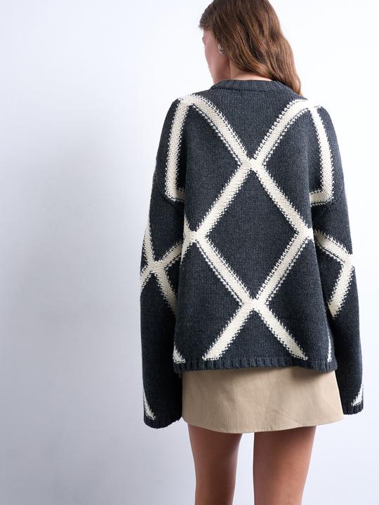 Actual product image Spokey Normal geschnitten Rundhalsausschnitt Pullover Strickpullover (L)