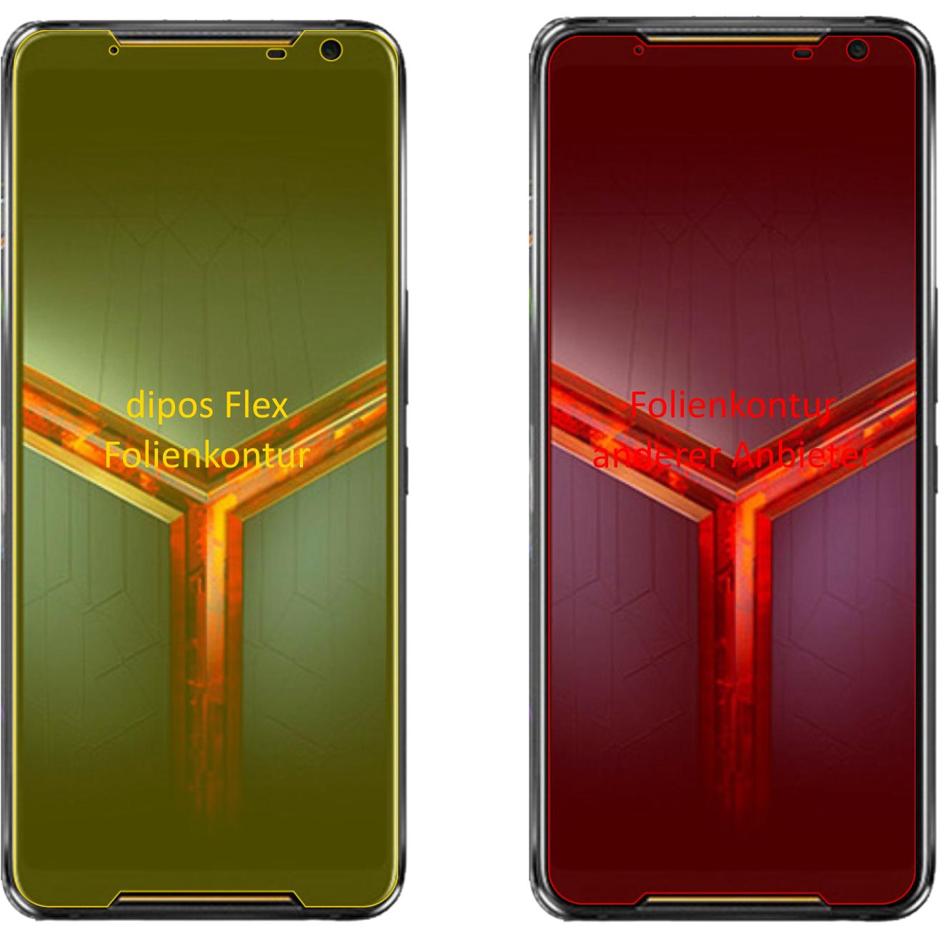 Thumbnail - Dipos Displayschutzfolie Full-Cover 3D (2 Stück, Asus ROG Phone II), Smartphone Schutzfolie, Transparent
