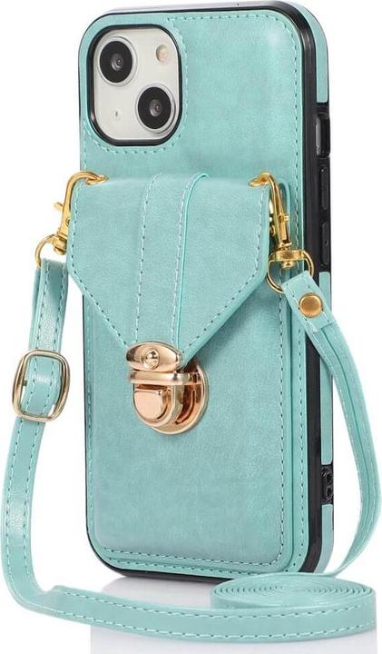 Actual product image Cover-Discount iPhone 15 - protective cover case with pocket turquoise (Apple iPhone 15)