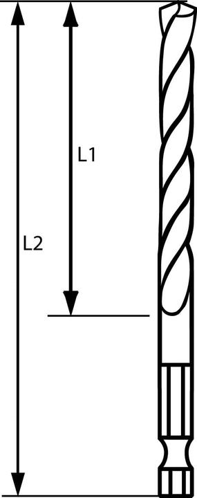 Image du produit Bosch Professional Zubehör PRO Metal HSS-G Hex Spiral Drill Set, 5 pcs. (6 millimètres)