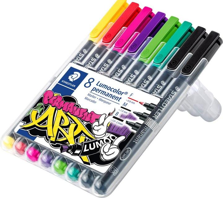 Image du produit Staedtler Lot de 31 stylos universels Lumocolor 8 pièces, triés en F, M, B (Multicolore, 2.50 mm, 8 x)