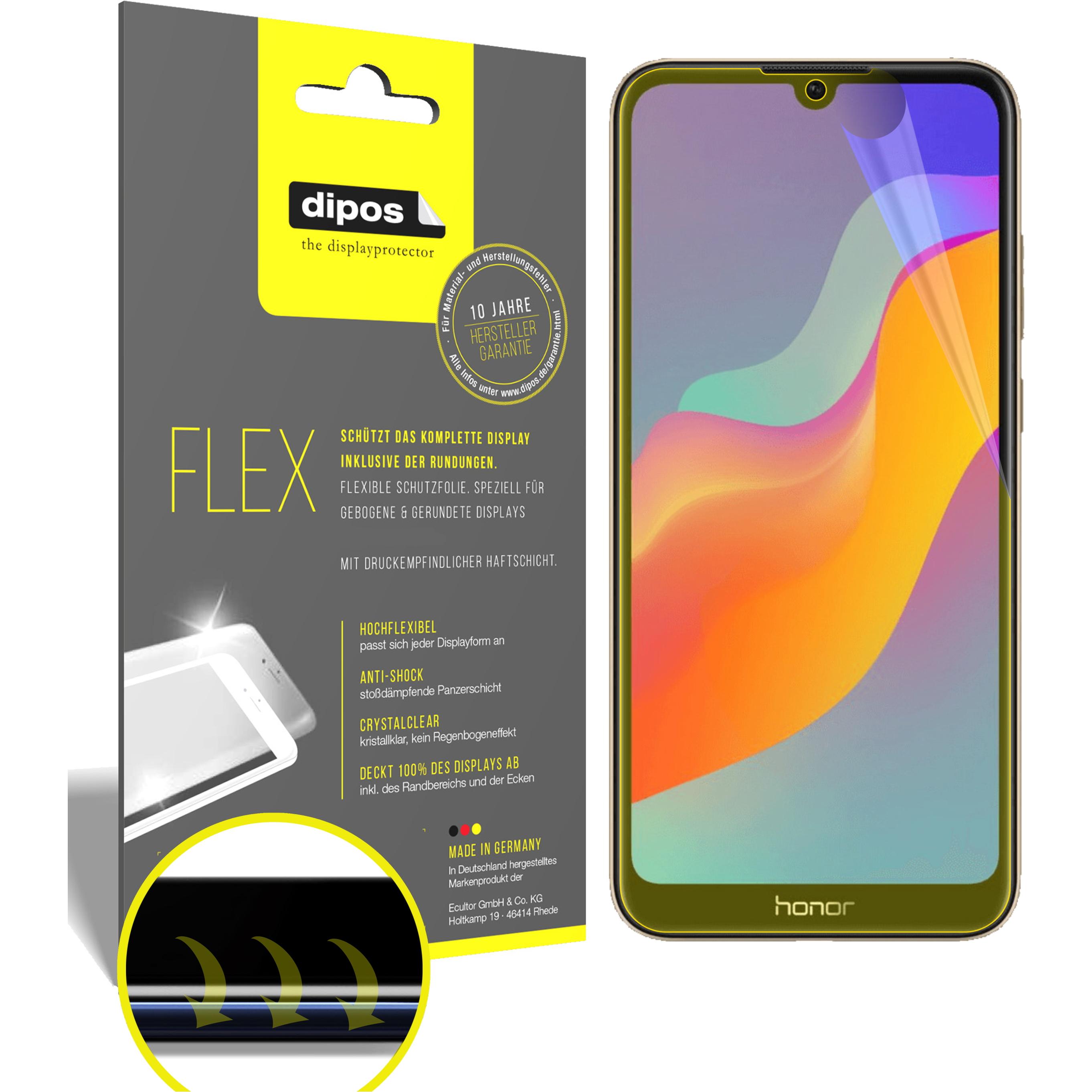 Dipos Displayschutzfolie Full-Cover 3D (2 Stück, Honor 8A), Smartphone Schutzfolie, Transparent