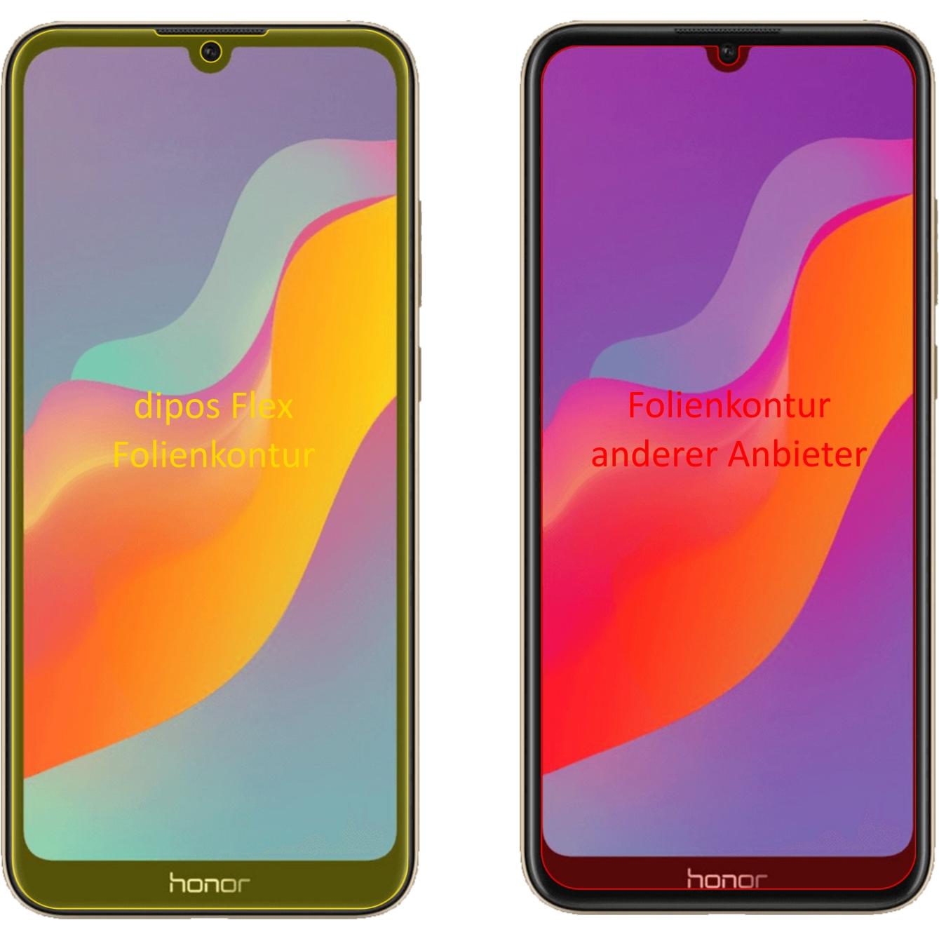Thumbnail - Dipos Displayschutzfolie Full-Cover 3D (2 Stück, Honor 8A), Smartphone Schutzfolie, Transparent
