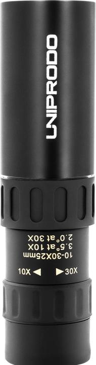 Actual product image Uniprodo Monocular - 10 - 30x - 61 m/1,000 m - BK-7 - Ø 25 mm (30 x, 25 mm)