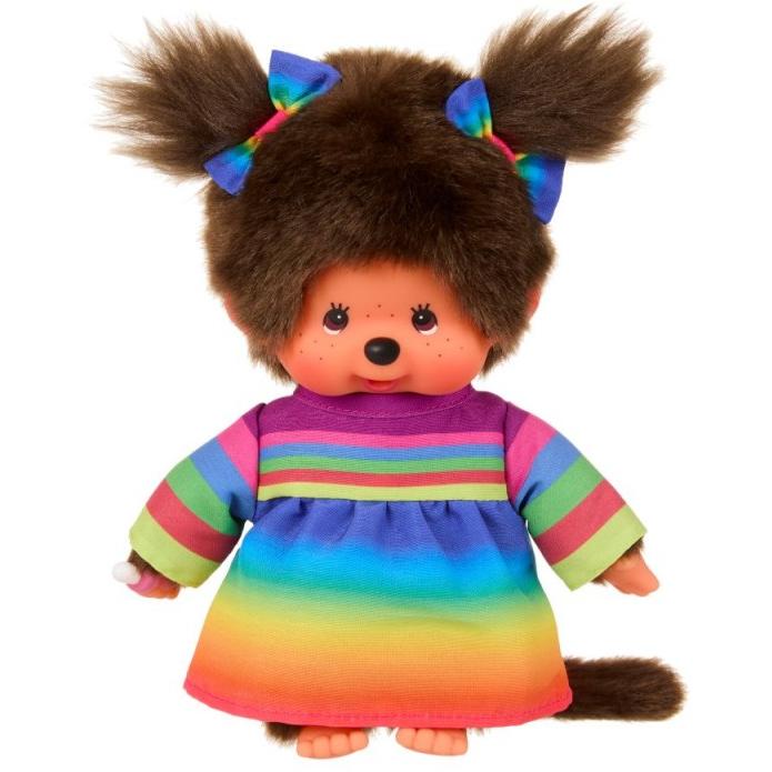 Magni Monchhichi Plüschfigur Rainbow Dress Girl 20cm (24 cm)