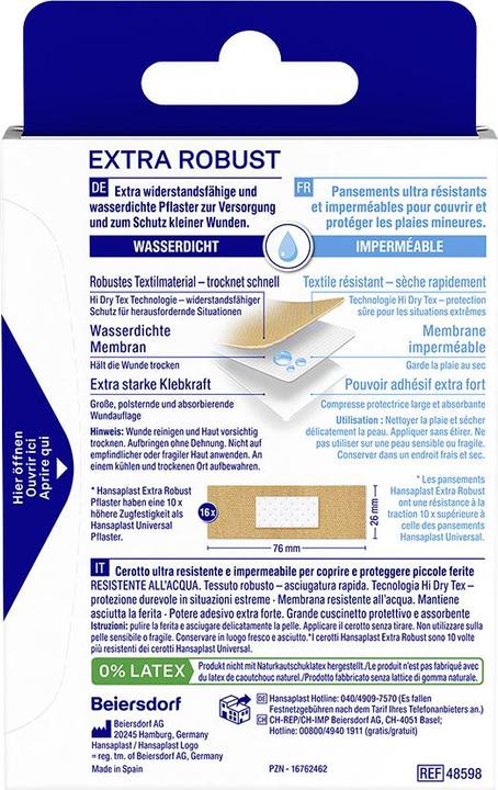 Produktbild Hansaplast Extra Robust Strips DUO
