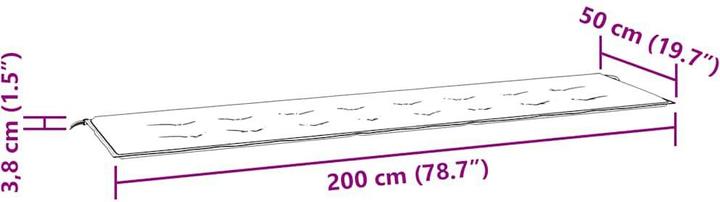 Actual product image VidaXL Bankauflage (200 x 50 x 3 cm)