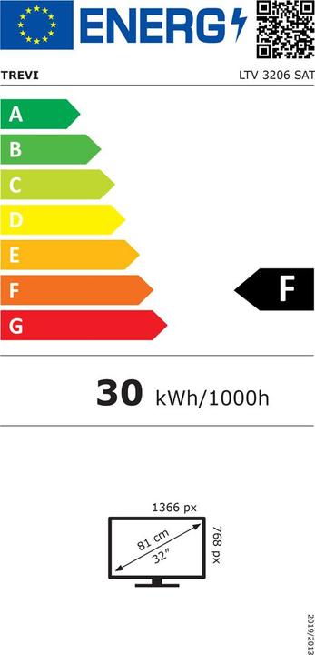 Energy Label Trevi LTV 3206 SAT (32 inch) (32", LED, WXGA)