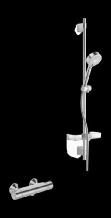 Hansa micra renovatieset glijstangset met douchekraan thermostatisch m. basicjet glijstangset 92cm chroom