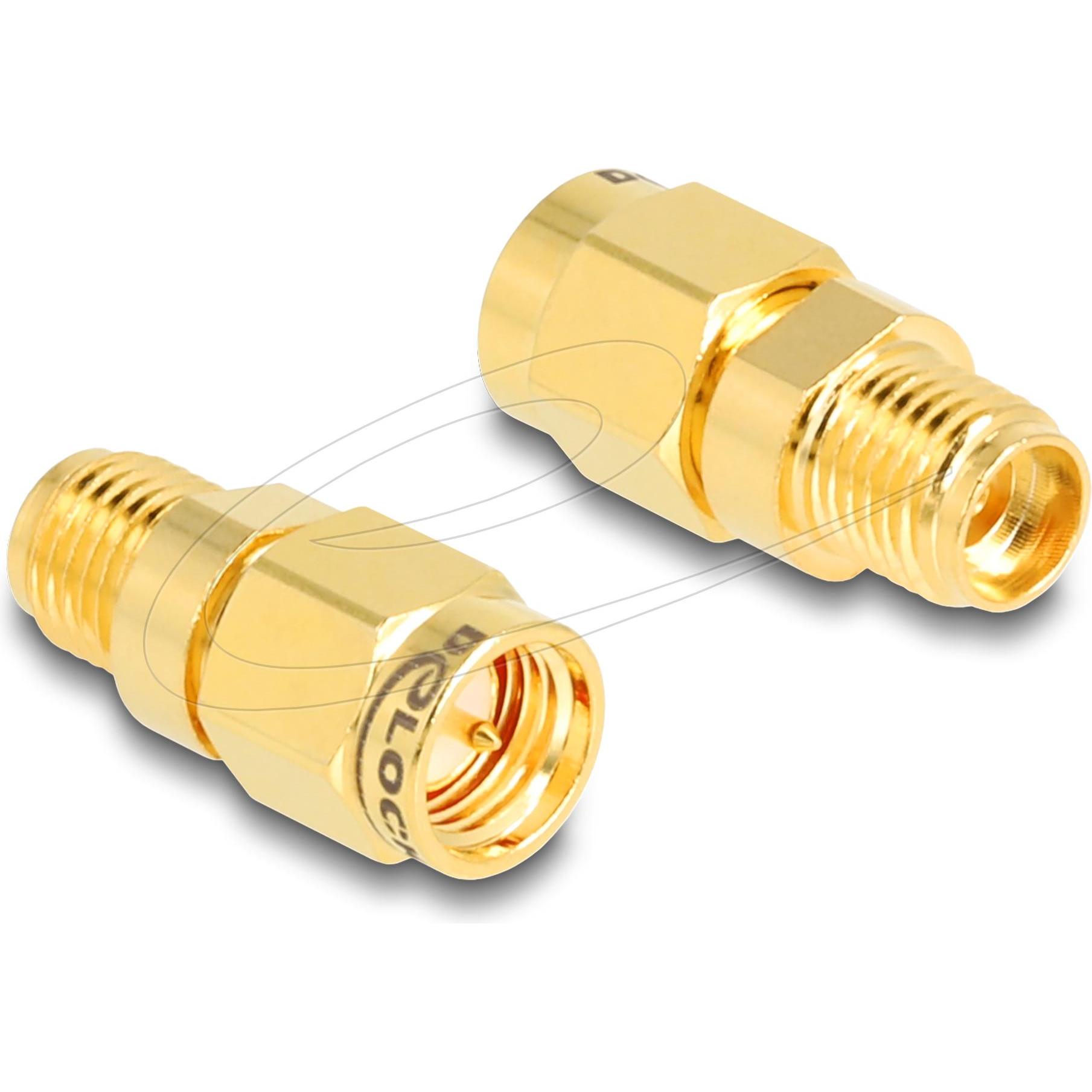 Delock Adattatore da SMA maschio a SMA femmina C6801 (Spine e connettori), Cavo antenna