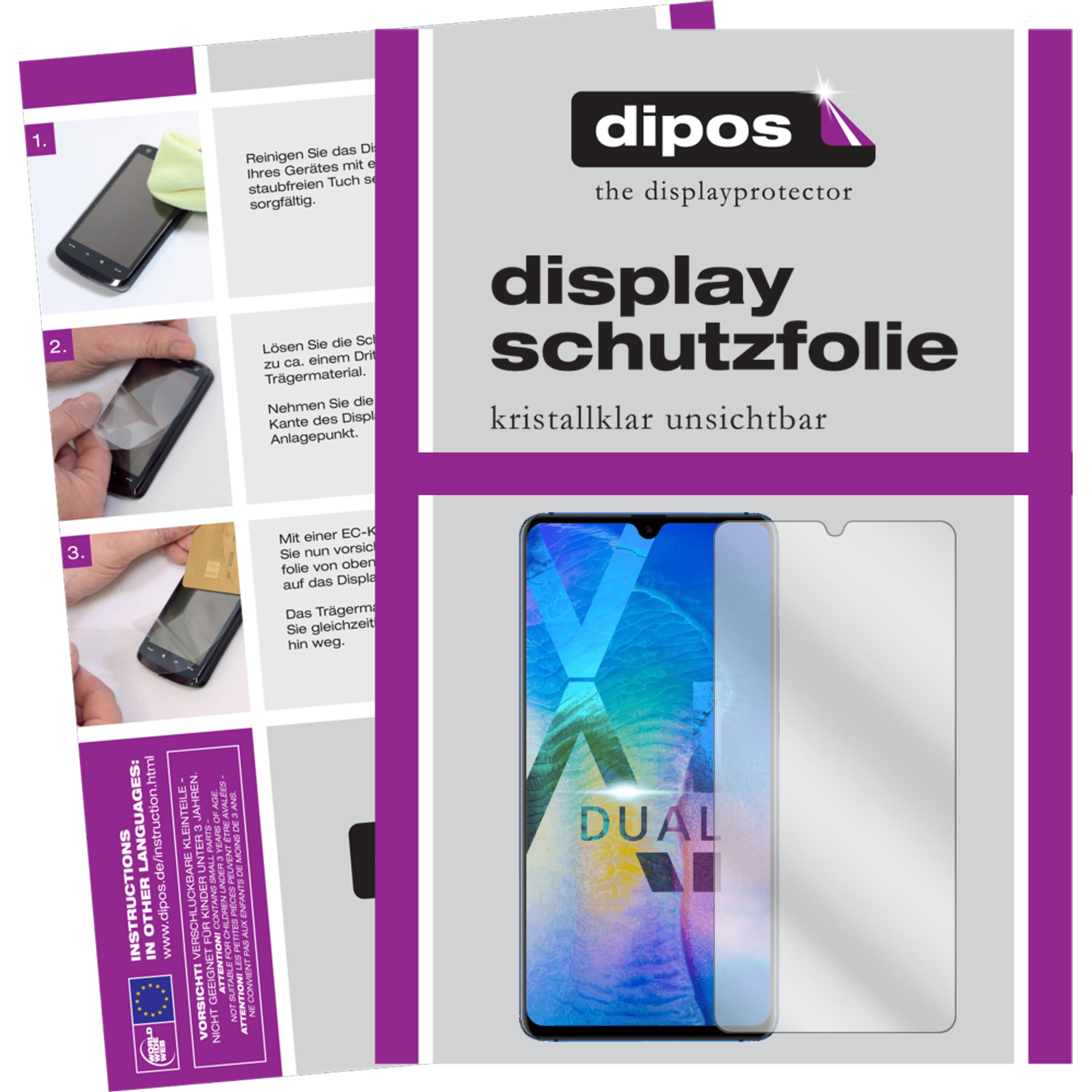 Dipos Displayschutzfolie Crystalclear (1 Stück, Huawei Mate 20 X), Smartphone Schutzfolie, Transparent