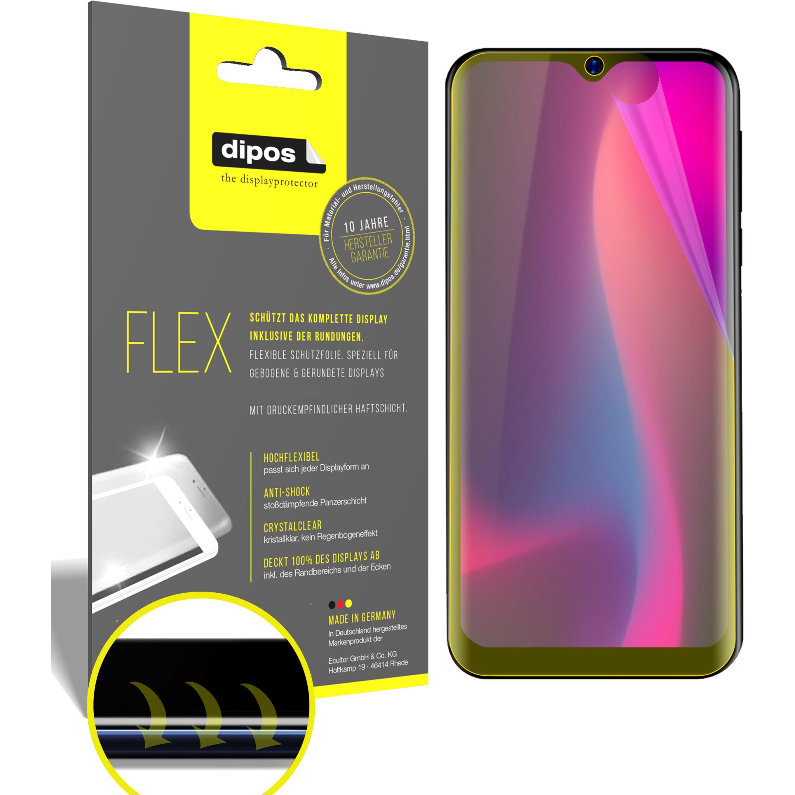 Dipos Displayschutzfolie Full-Cover 3D (3 Stück, Blackview A60 Pro), Smartphone Schutzfolie, Transparent