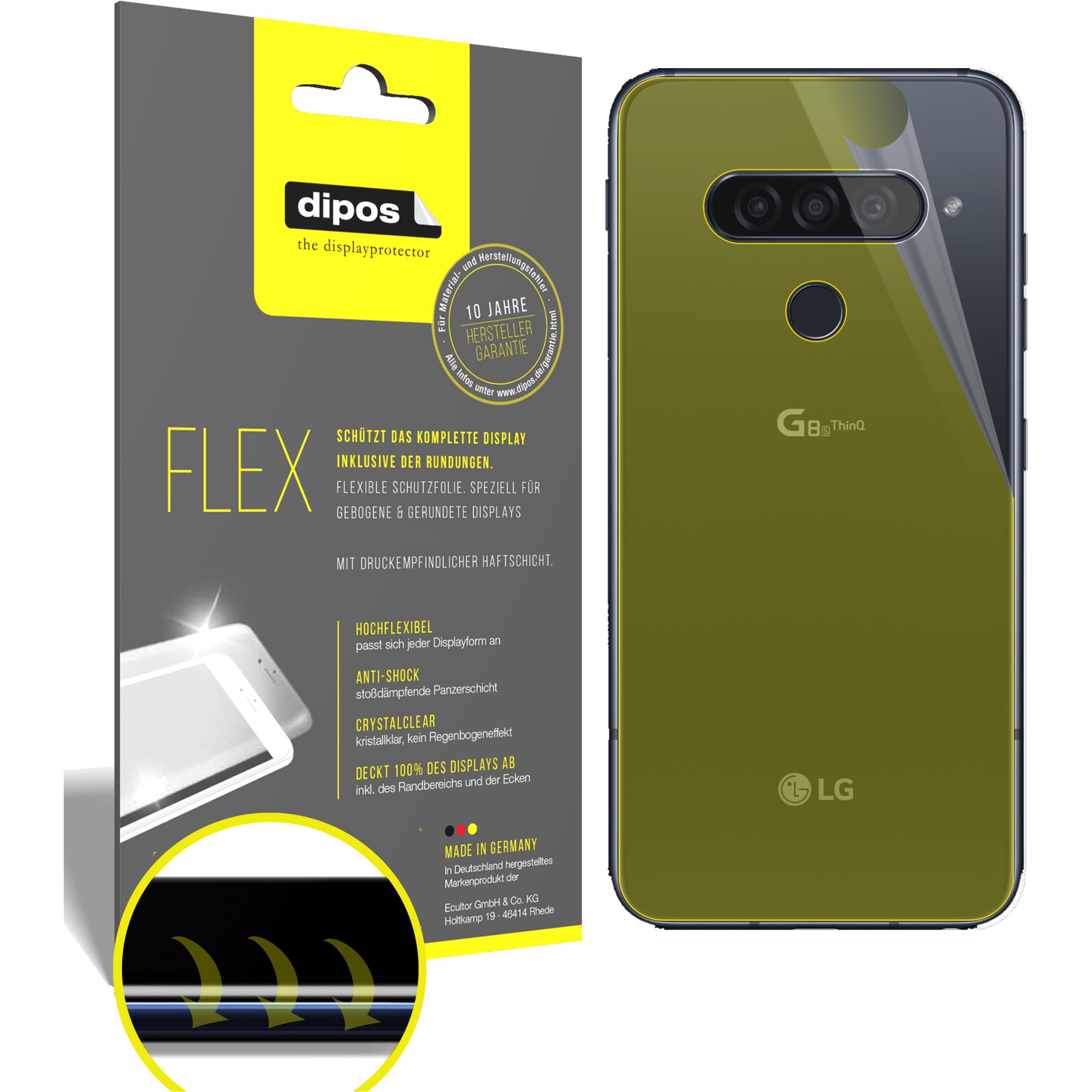 Dipos Displayschutzfolie Full-Cover 3D (3 Stück, LG G8s ThinQ), Smartphone Schutzfolie, Transparent