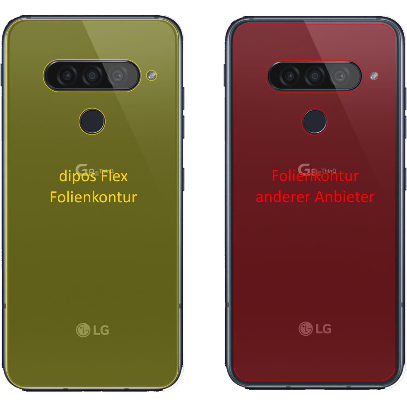 Thumbnail - Dipos Displayschutzfolie Full-Cover 3D (3 Stück, LG G8s ThinQ), Smartphone Schutzfolie, Transparent