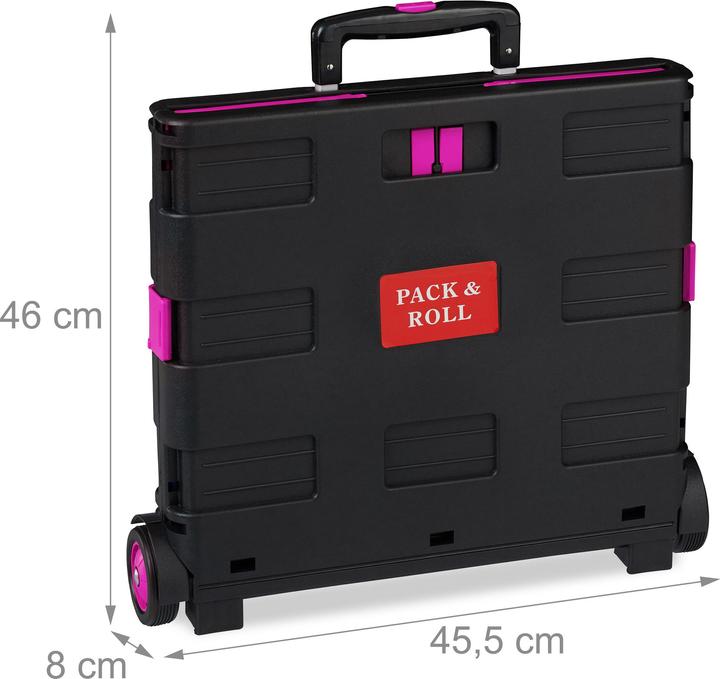 Actual product image Relaxdays Folding Shopping Trolley, Telescopic Handle