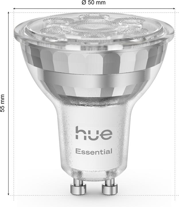 Actual product image Philips Hue Essential White & Color Ambiance (GU10, 4.70 W, 345 lm, 1 x, F)